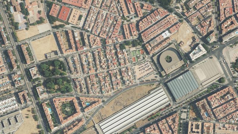 Vista aérea de la Colonia de la Paz, Córdoba, utilizada como imagen de referencia para la subasta