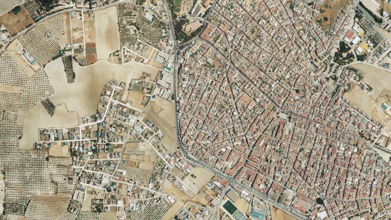 Vista aérea de Fernán Núñez, Córdoba, utilizada como imagen de referencia para la subasta