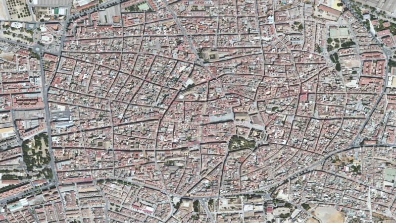 Vista aérea de Lucena, Córdoba, utilizada como imagen de referencia para la subasta