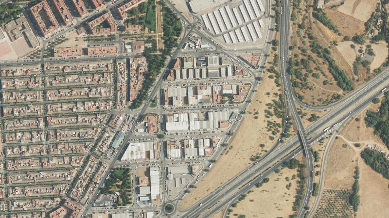 Vista aérea del Polígono Industrial El Granadal, Córdoba, utilizada como imagen de referencia para la subasta