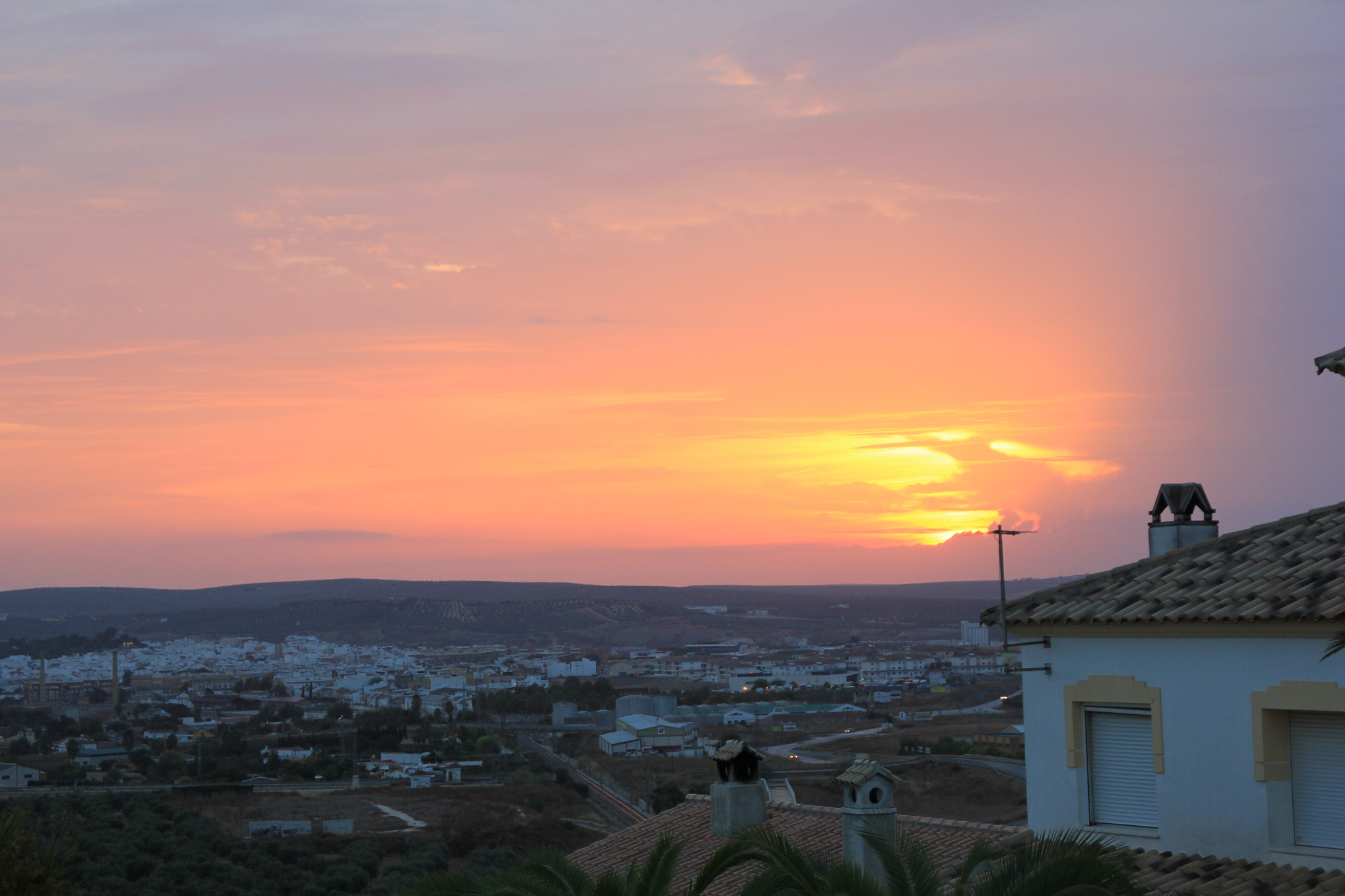 Atardecer en Puente Genil, Córdoba
