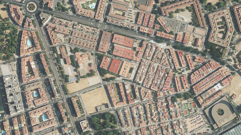 Vista aérea de la Barriada de Las Margaritas, Córdoba, utilizada como imagen de referencia para la subasta